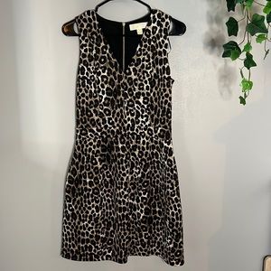 Michael Kors Structured Animal Print Dress
